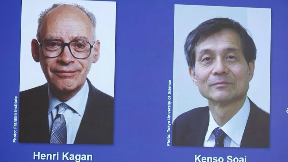 Dois cientistas foram premiados com o Nobel de Química pelas pesquisas sobre catálise assimétrica.